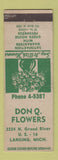 Matchbook Cover - Don Q Flowers Lansing MI  WEAR