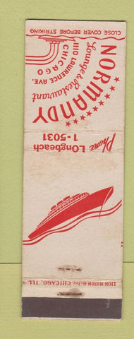 Matchbook Cover - Normandy Lounge Restaurant Chicago IL WEAR