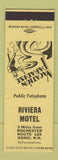 Matchbook Cover - Riviera Motel Gonic NH