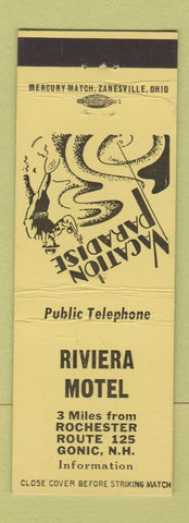 Matchbook Cover - Riviera Motel Gonic NH