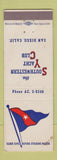 Matchbook Cover - Southwestern Yacht Club San Diego CA