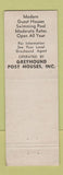 Matchbook Cover - Greyhound Key FL Post Houses