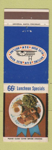 Matchbook Cover - Britling B&W Blue Boar Cafeterias Louisville Memphis TN
