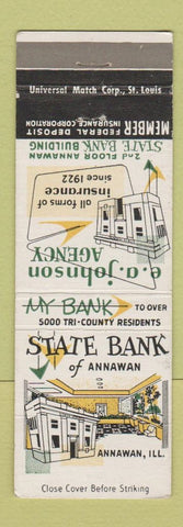 Matchbook Cover - State Bank of Annawan IL