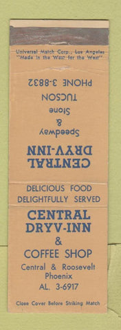Matchbook Cover - Central Dryv Inn Tucson AZ