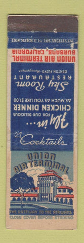 Matchbook Cover - Union Air Terminal Burbank CA