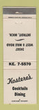 Matchbook Cover - Kostere's Restaurant Detroit MI WEAR