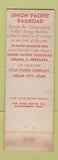 Matchbook Cover - Union Pacific Railroad Utah Parks Cedar City UT