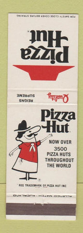 Matchbook Cover - Pizza Hut Pizza Hamilton Rotorua Whangarei New Zealand
