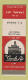 Matchbook Cover - Canada Life Insurance KJ Starbuck Kalamazoo MI