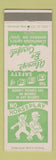Matchbook Cover - United Steel & Wire Battle Creek MI Safety