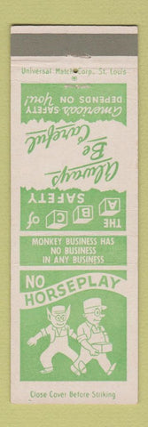 Matchbook Cover - United Steel & Wire Battle Creek MI Safety