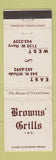 Matchbook Cover - Browns' Grills Wichita KS WEAR
