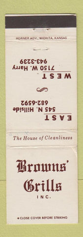 Matchbook Cover - Browns' Grills Wichita KS WEAR