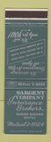 Matchbook Cover - Sargent Insurance Brokers Seattle WA