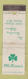 Matchbook Cover - McKenna's liquor foods Detroit MI WEAR