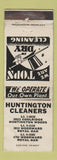 Matchbook Cover - Huntington Cleaners Royal Oak Huntington Woods MI WORN