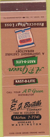 Matchbook Cover - EJ Barettls Co Spokane WA