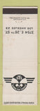 Matchbook Cover - Signal for Service Los Angeles CA