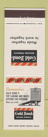 Matchbook Cover - Gold Gold Building Products Gypsum Car Program Buffalo NY