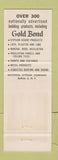 Matchbook Cover - Gold Gold Building Products Gypsum Car Program Buffalo NY