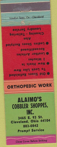 Matchbook Cover - Alaimo's Cobbler Shoppes Cleveland OH