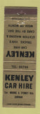 Matchbook Cover - Kenley Car Hire Durban South Africa