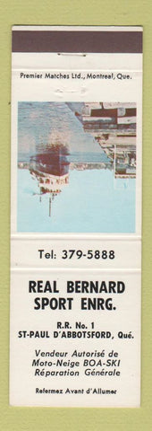 Matchbook Cover - Real Bernard Sport Enrg St Paul D'Abbotsford QC