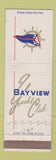 Matchbook Cover - Bayview Yacht Club Detroit? MI