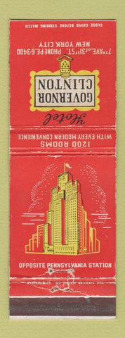 Matchbook Cover - Hotel Governor Clinton New York City WEAR
