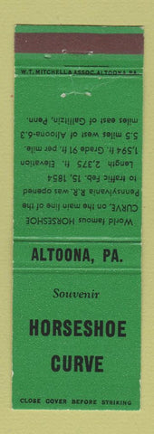 Matchbook Cover - Horseshoe Curve Altoona PA