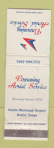 Matchbook Cover - Browning Aerial Service Austin TX WORN