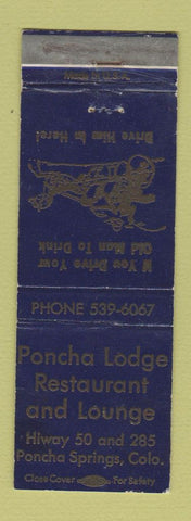 Matchbook Cover - Poncha Lodge Restaurant Poncha Springs Colorado WEAR