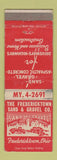 Matchbook Cover - Fredericktown Sand Gravel OH WORN
