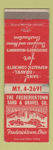 Matchbook Cover - Fredericktown Sand Gravel OH WORN