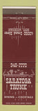 Matchbook Cover - Saratoga Trunk Restaurant Novi MI