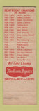 Matchbook Cover - Madison Square Men's Shoes Bloomington IN Shiff's boxing WEAR