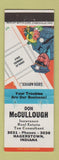 Matchbook Cover - Don McCullough Insurance Real Estate Hagerstown IN WEAR
