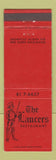 Matchbook Cover - Lancers Restaurant Santa Ana CA