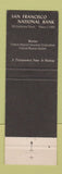 Matchbook Cover - San Francisco National Bank CA