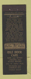 Matchbook Cover - Idle House Cafe