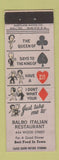 Matchbook Cover - Balbo Italian Restaurant