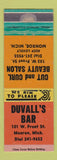 Matchbook Cover - Duvall's Bar Monroe MI Beauty Salon WEAR