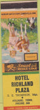 Matchbook Cover - Hotel Richland Plaza Pulaski TN