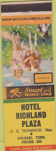 Matchbook Cover - Hotel Richland Plaza Pulaski TN