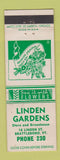 Matchbook Cover - Linden Gardens Brattleboro VT