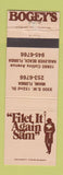 Matchbook Cover - Bogey's Restaurant Miami FL Haulover Beach