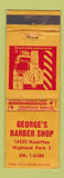 Matchbook Cover - George's Barber Shop Highland Park MI WEAR