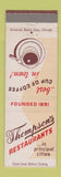 Matchbook Cover - Thompson's Restaurants CHAIN