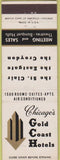 Matchbook Cover - Gold Coast Hotels Chicago IL